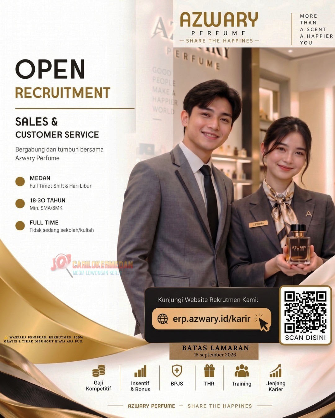 Loker SMA SMK Di Azwary Perfume Medan Agustus 2026