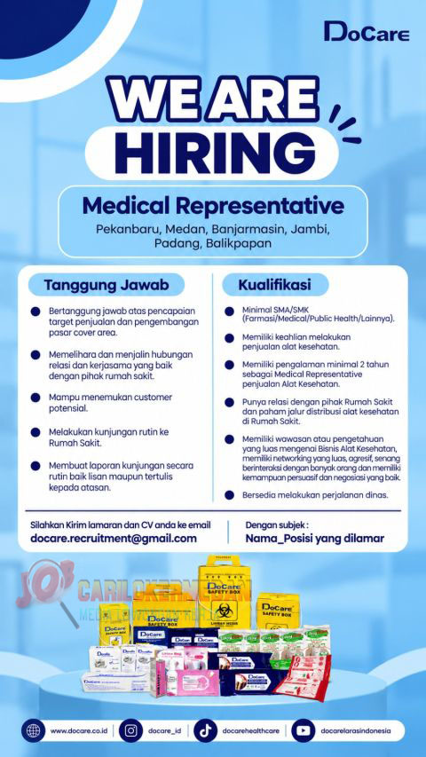 Loker SMA SMK Di PT Docare Laras Indonesia Medan September 2026