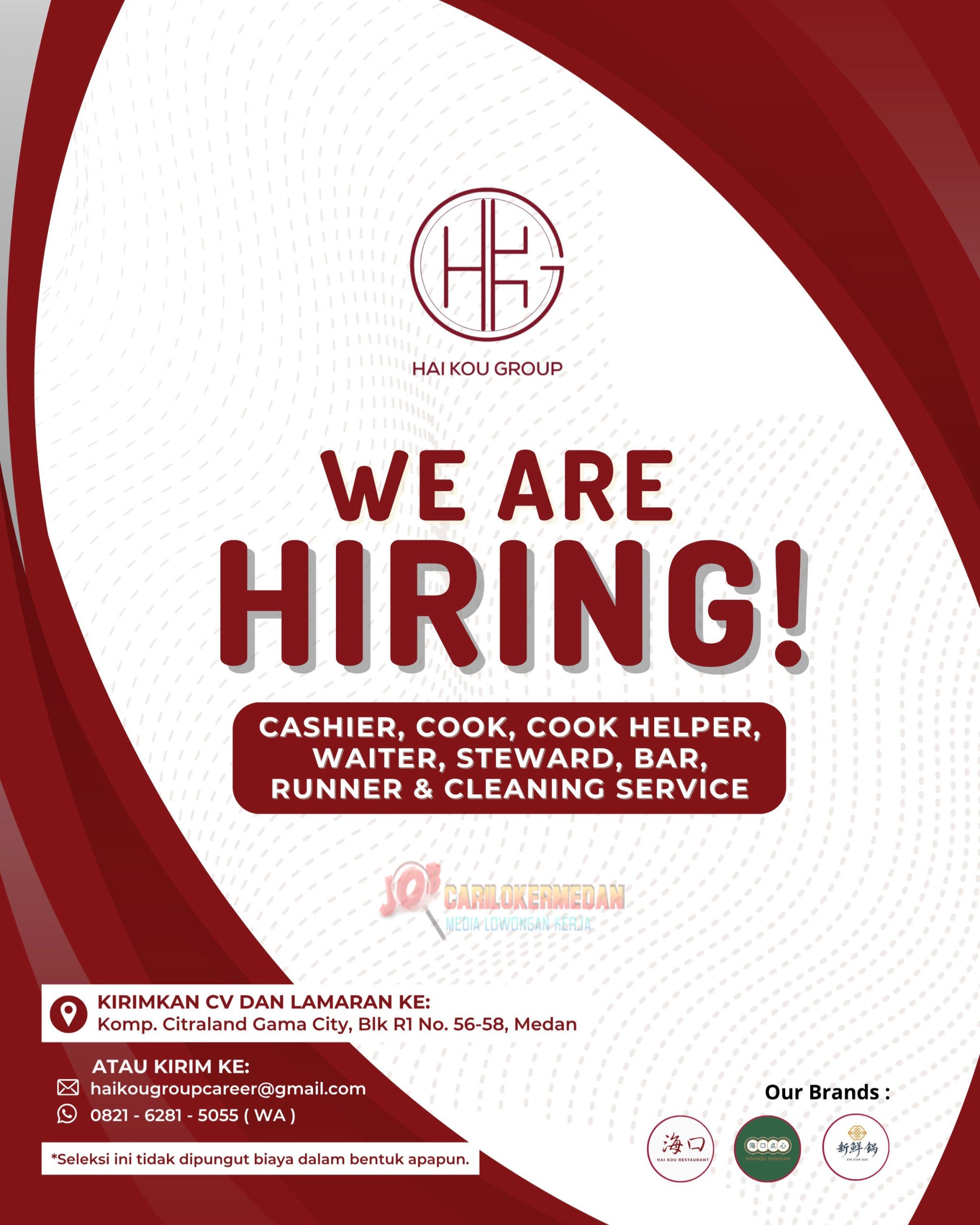 Loker SMA SMK Di PT Hai Kou Group Medan September 2026 1