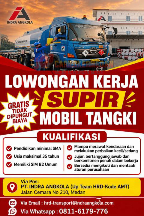 Loker SMA SMK Di PT Indra Angkola Medan September 2026