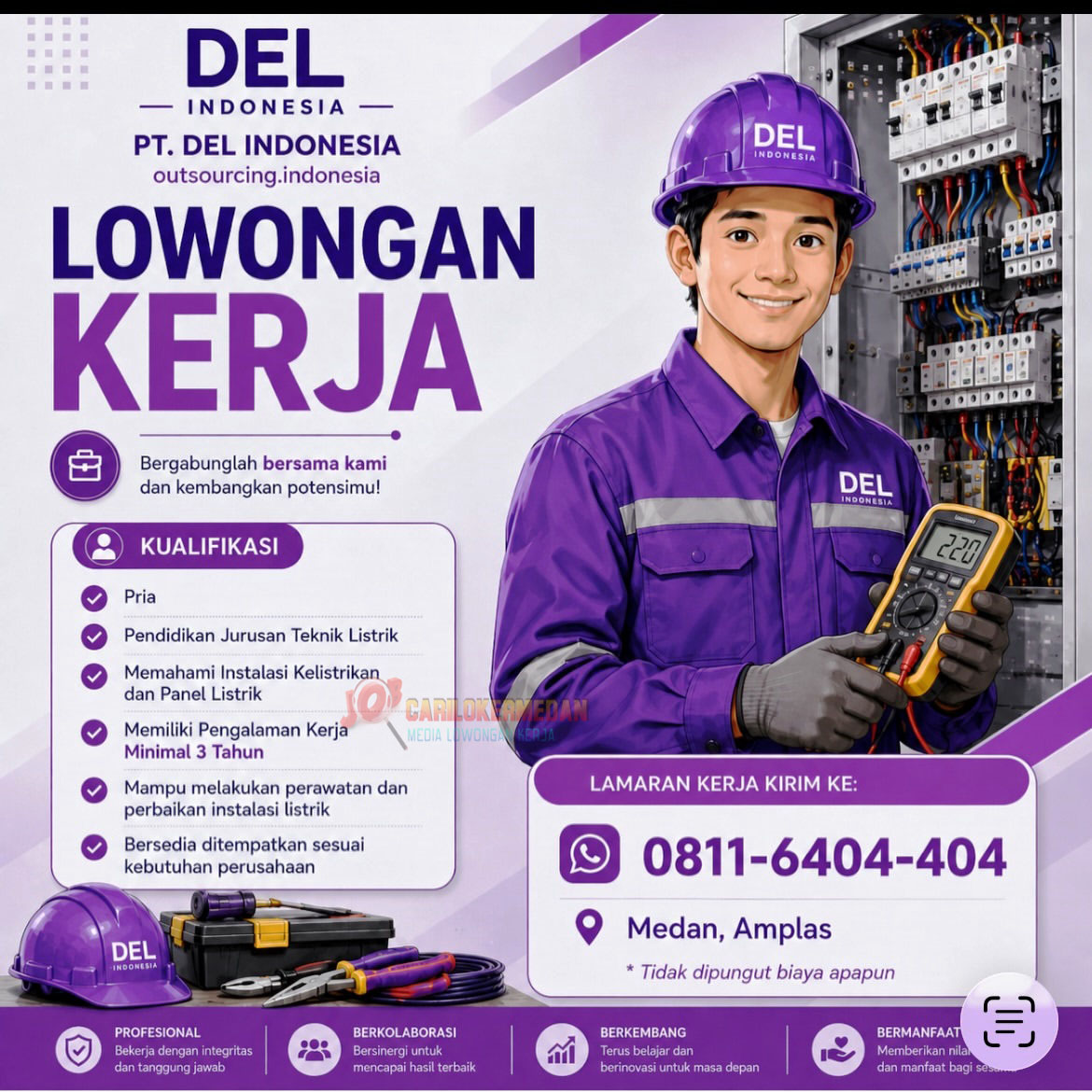 Lowongan Kerja Di PT DEL Indonesia Medan Amplas September 2026