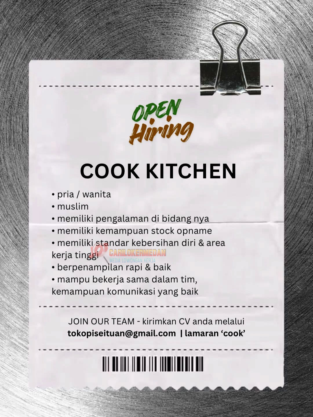 Lowongan Kerja Di Toko Kopi Sei Tuan Medan September 2026 2