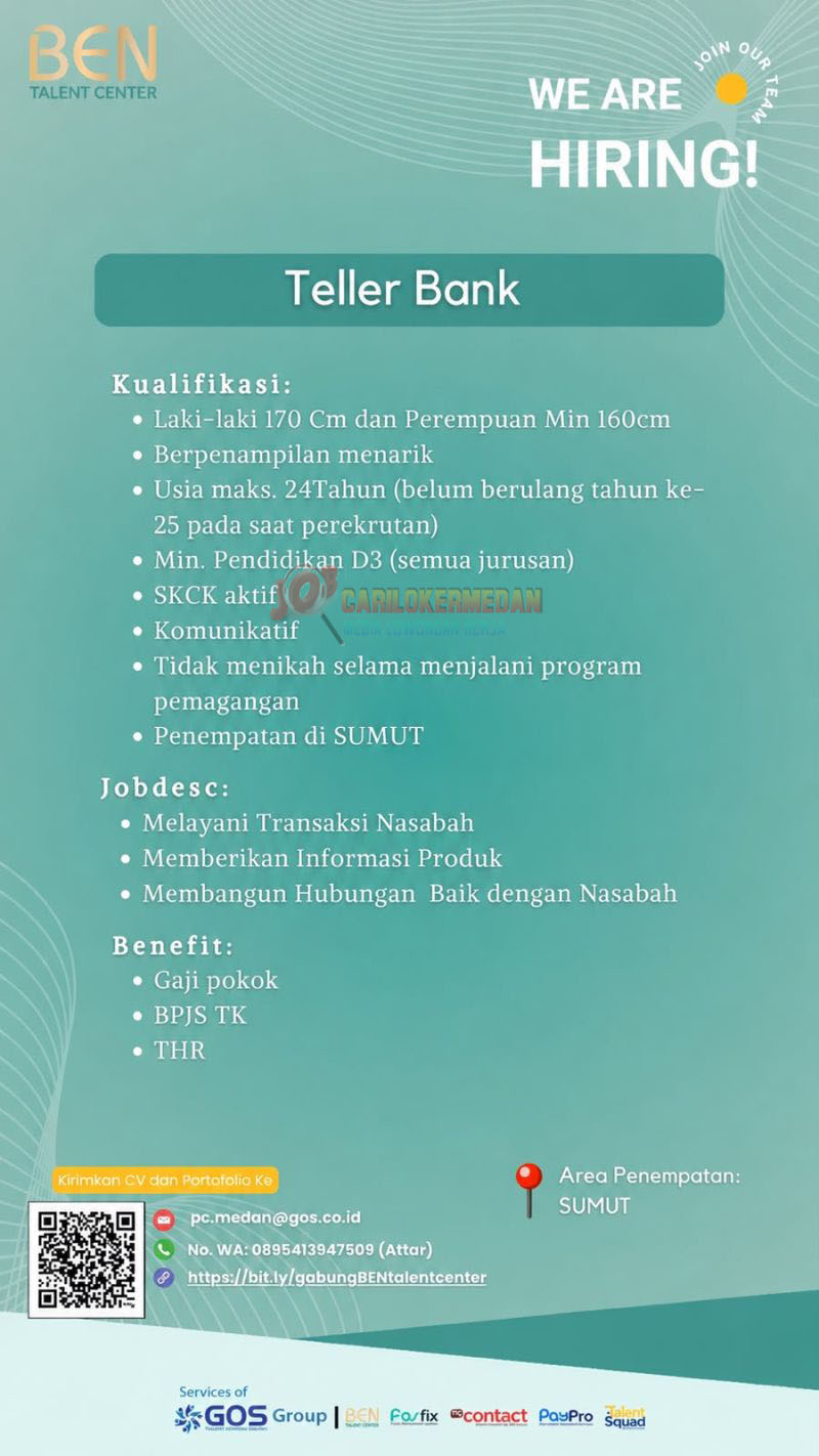 Loker D3 S1 Di PT GOS Indoraya Sumatera Utara Oktober 2026