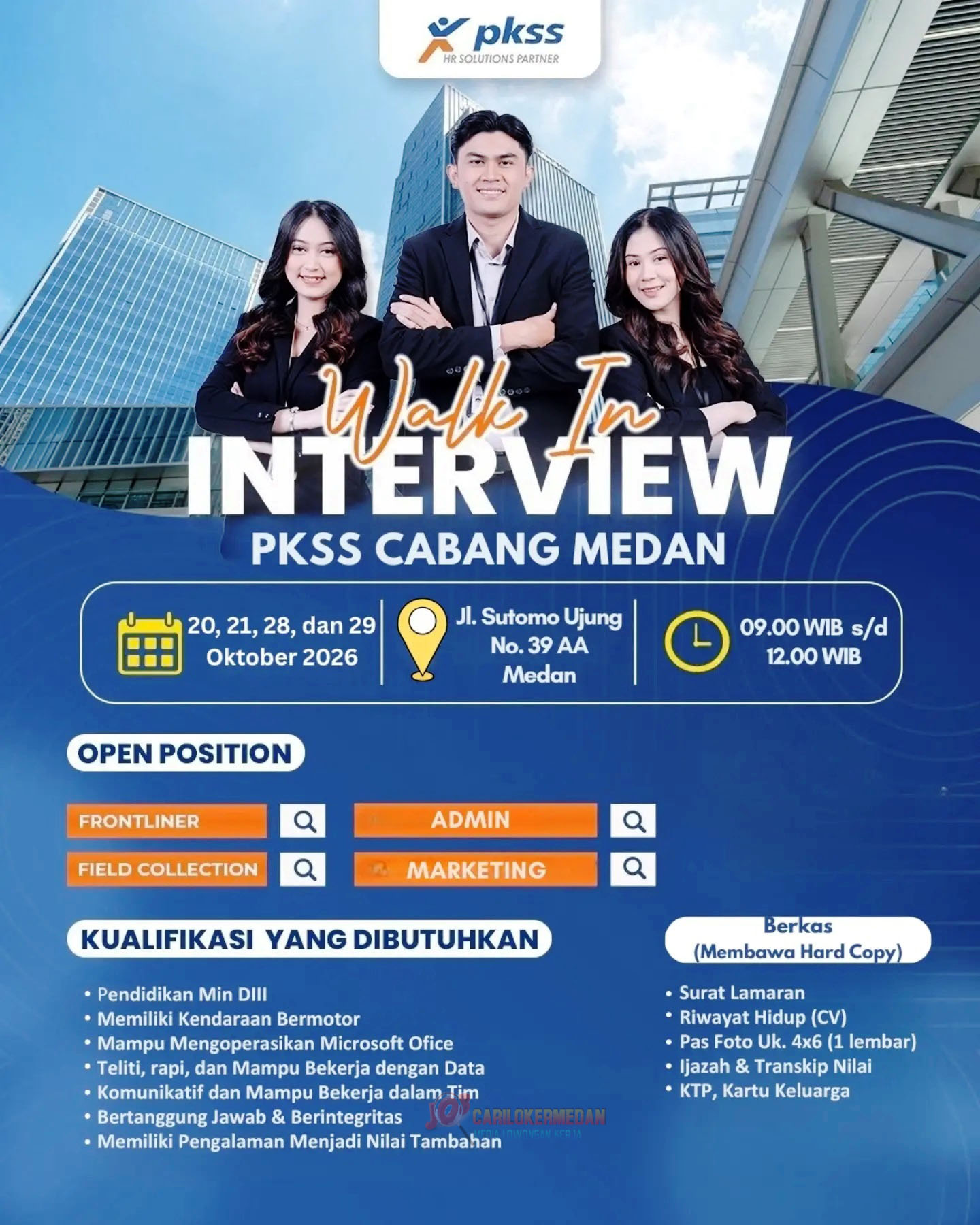 Loker D3 S1 Di PT Prima Karya Sarana Sejahtera Medan Oktober 2026