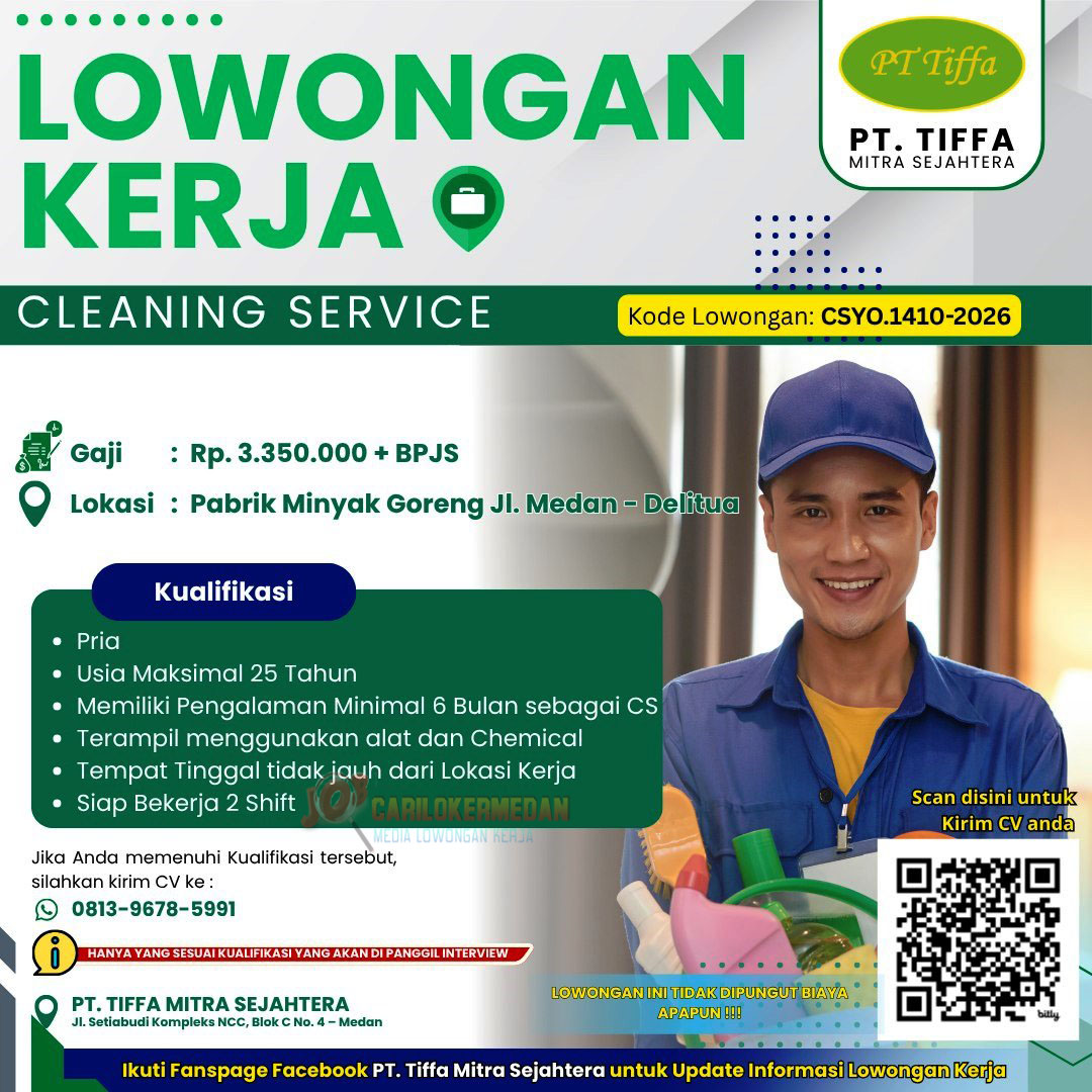 Loker Di PT Tiffa Mitra Sejahtera Medan Oktober 2026 1