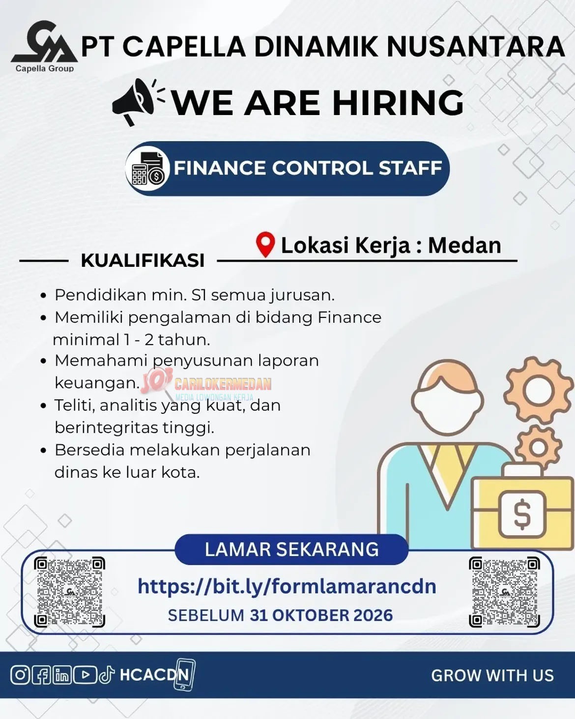 Loker S1 Di PT Capella Dinamik Nusantara Medan Oktober 2026