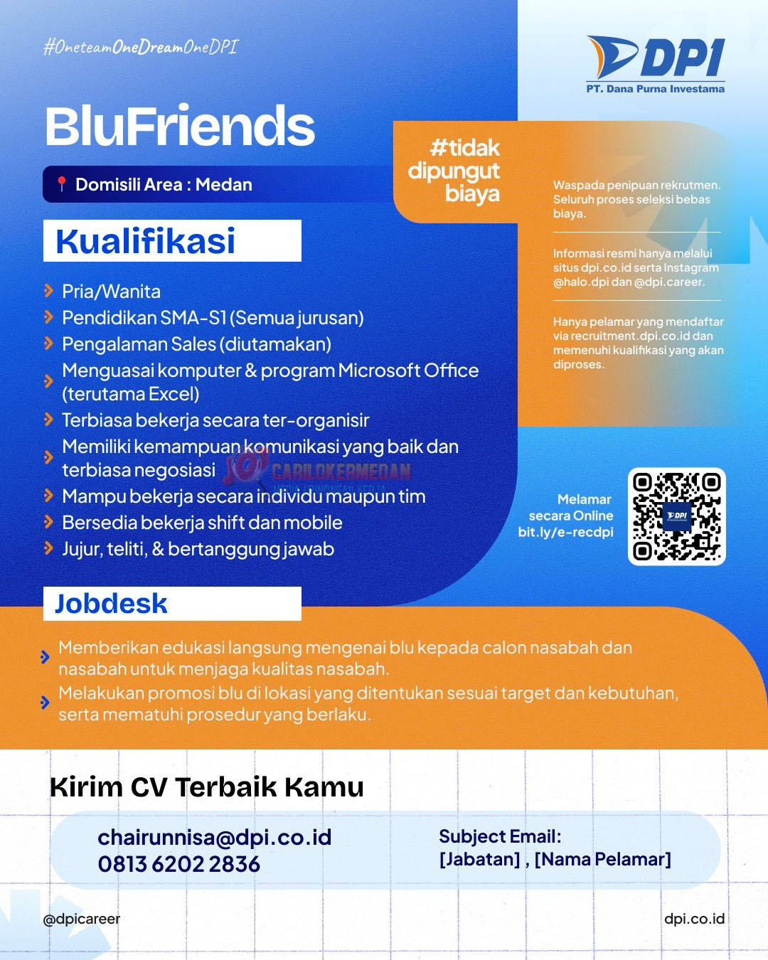 Loker SMA SMK D3 S1 Di PT Dana Purna Investama Medan Oktober 2026