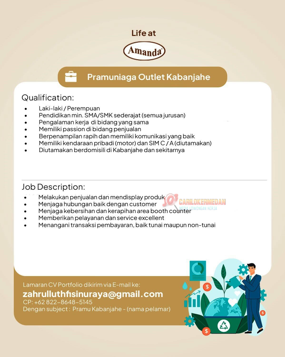 Loker SMA SMK Di CV Boga Amanda Sumut Kabanjahe Oktober 2026 2