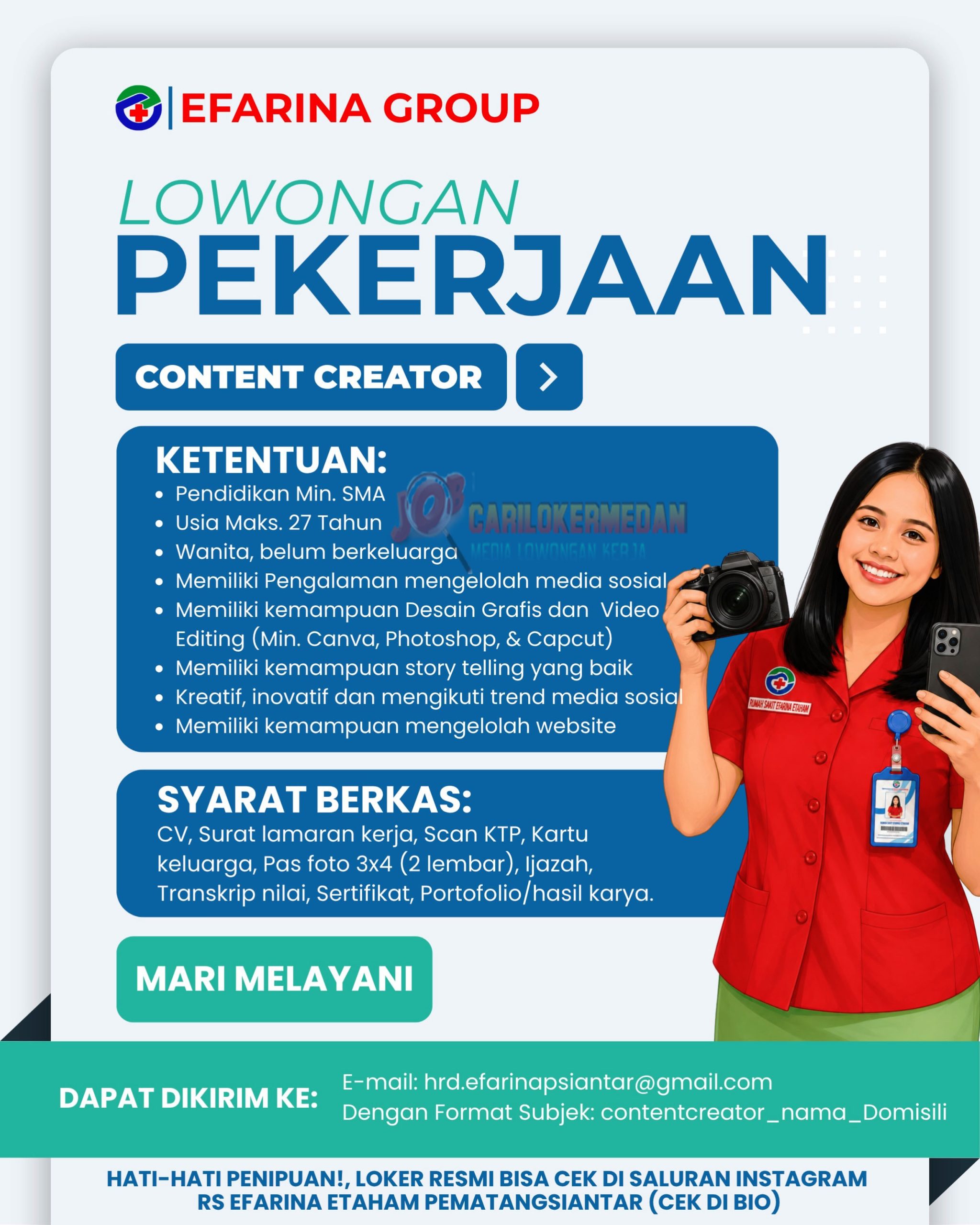 Loker SMA SMK Di Efarina Group Pematang Siantar Oktober 2026