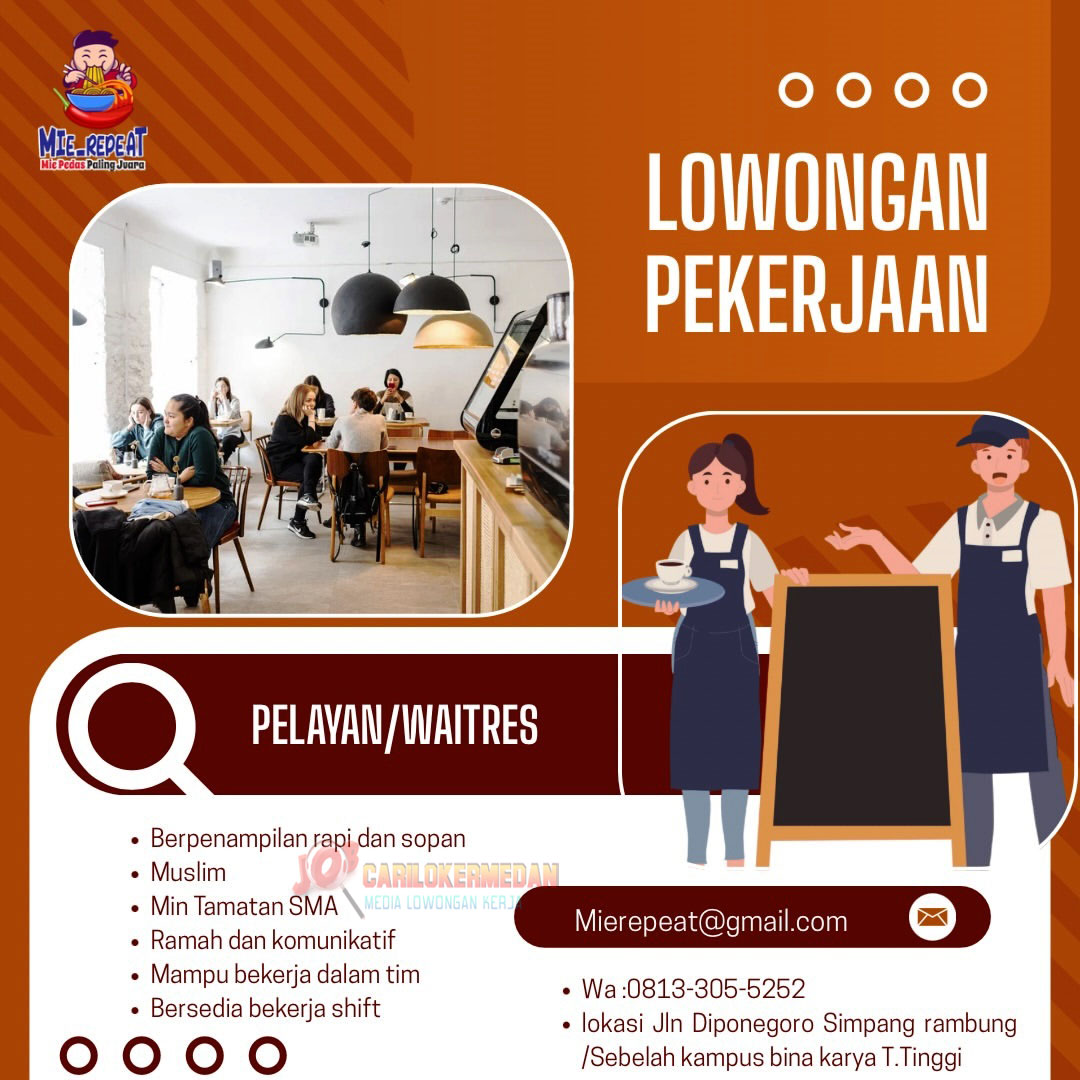 Loker SMA SMK Di Mie Repeat Tebing Tinggi Oktober 2026