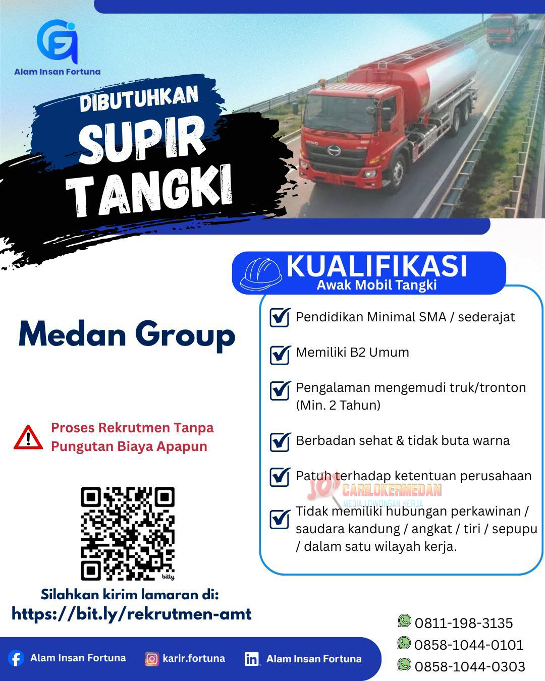 Loker SMA SMK Di PT Alam Insan Fortuna Medan Group Oktober 2026