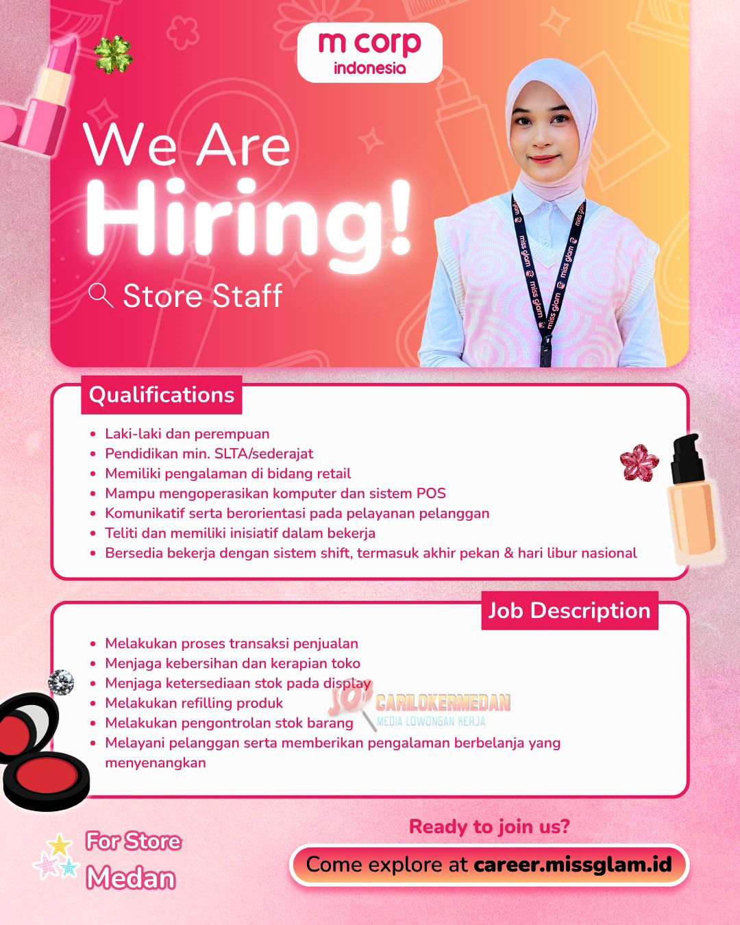 Loker SMA SMK Di PT Bersama Glamindo Indonesia Medan Oktober 2026