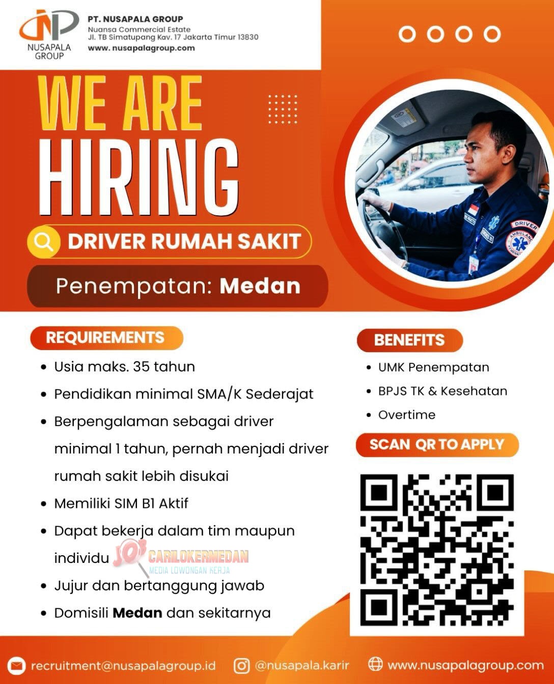 Loker SMA SMK Di PT Cipta Nindita Nusapala Medan Oktober 2026
