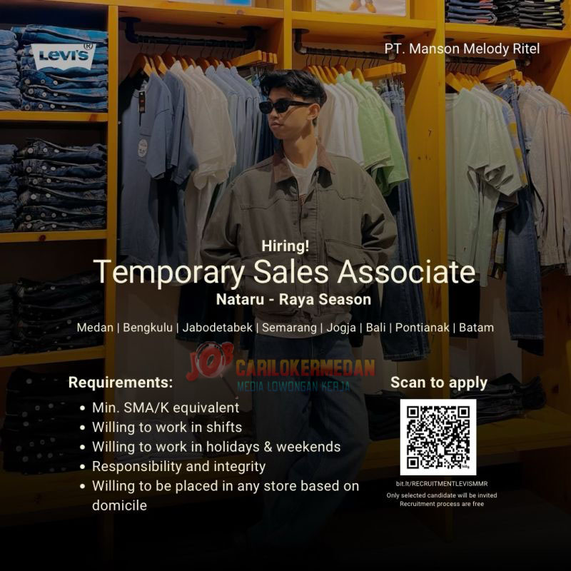 Loker SMA SMK Di PT Manson Melody Retail Medan Oktober 2026