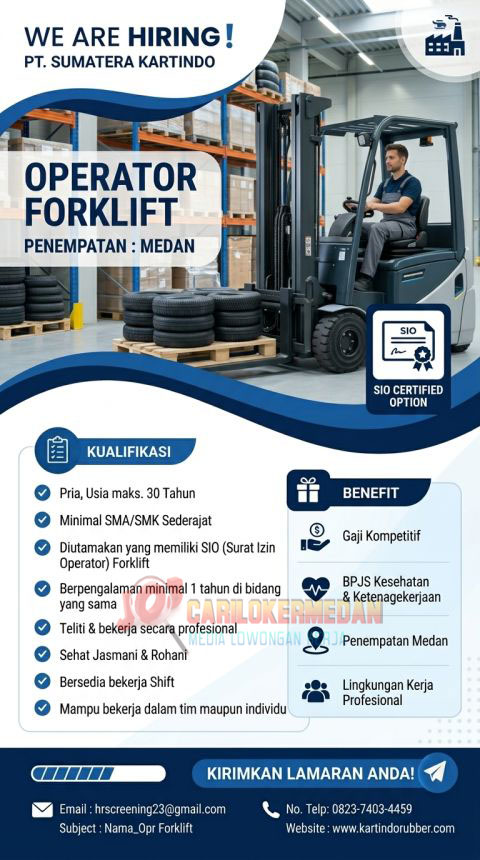 Loker SMA SMK Di PT Sumatera Kartindo Medan Oktober 2026