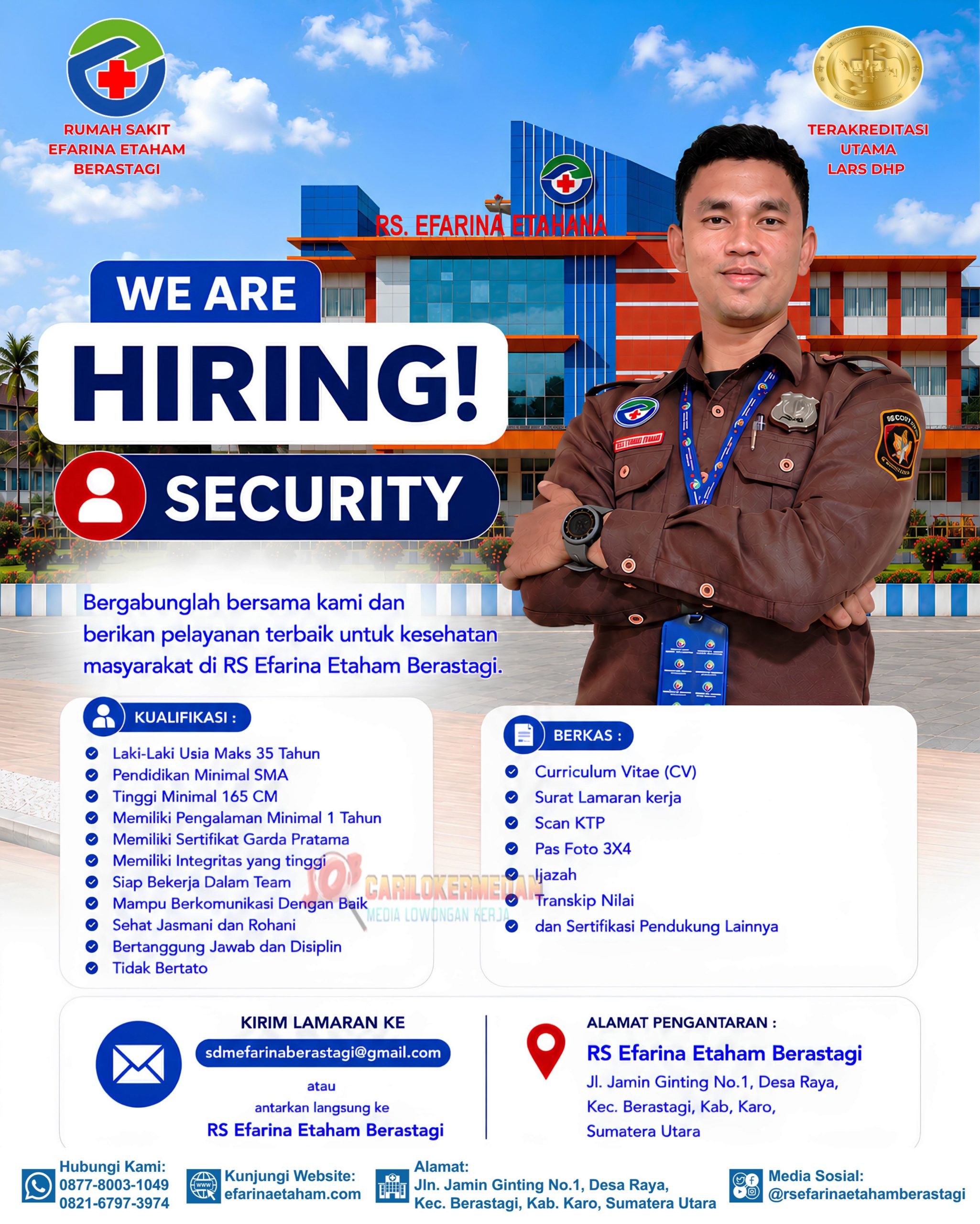 Loker SMA SMK Di RS Efarina Etaham Berastagi Oktober 2026