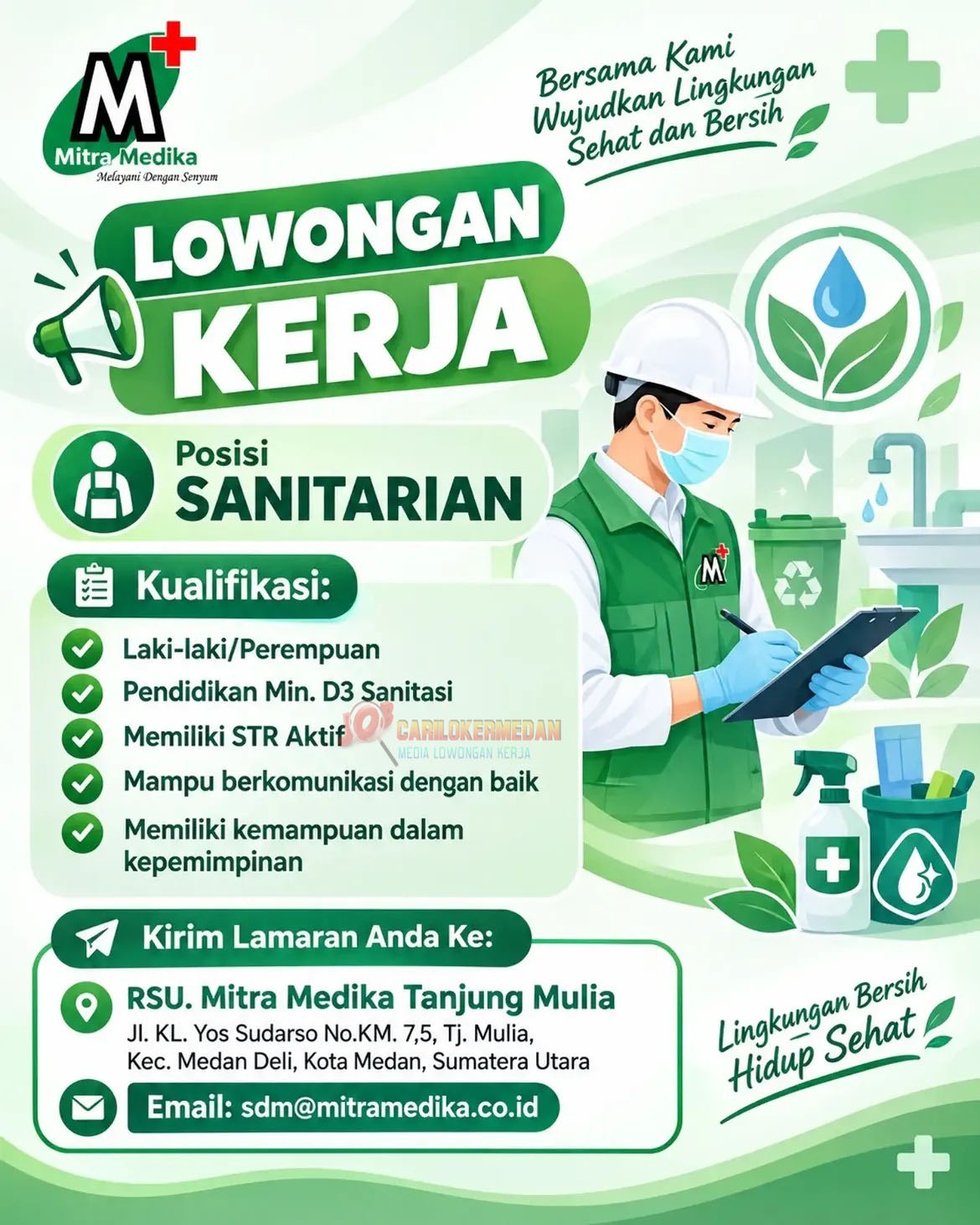 Loker SMA SMK Di RSU Mitra Medika Tanjung Mulia Medan Oktober 2026 1