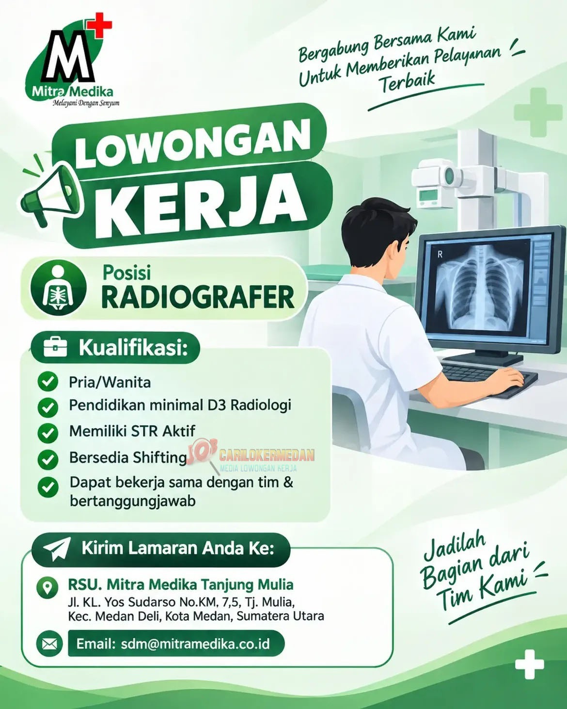 Loker SMA SMK Di RSU Mitra Medika Tanjung Mulia Medan Oktober 2026 3