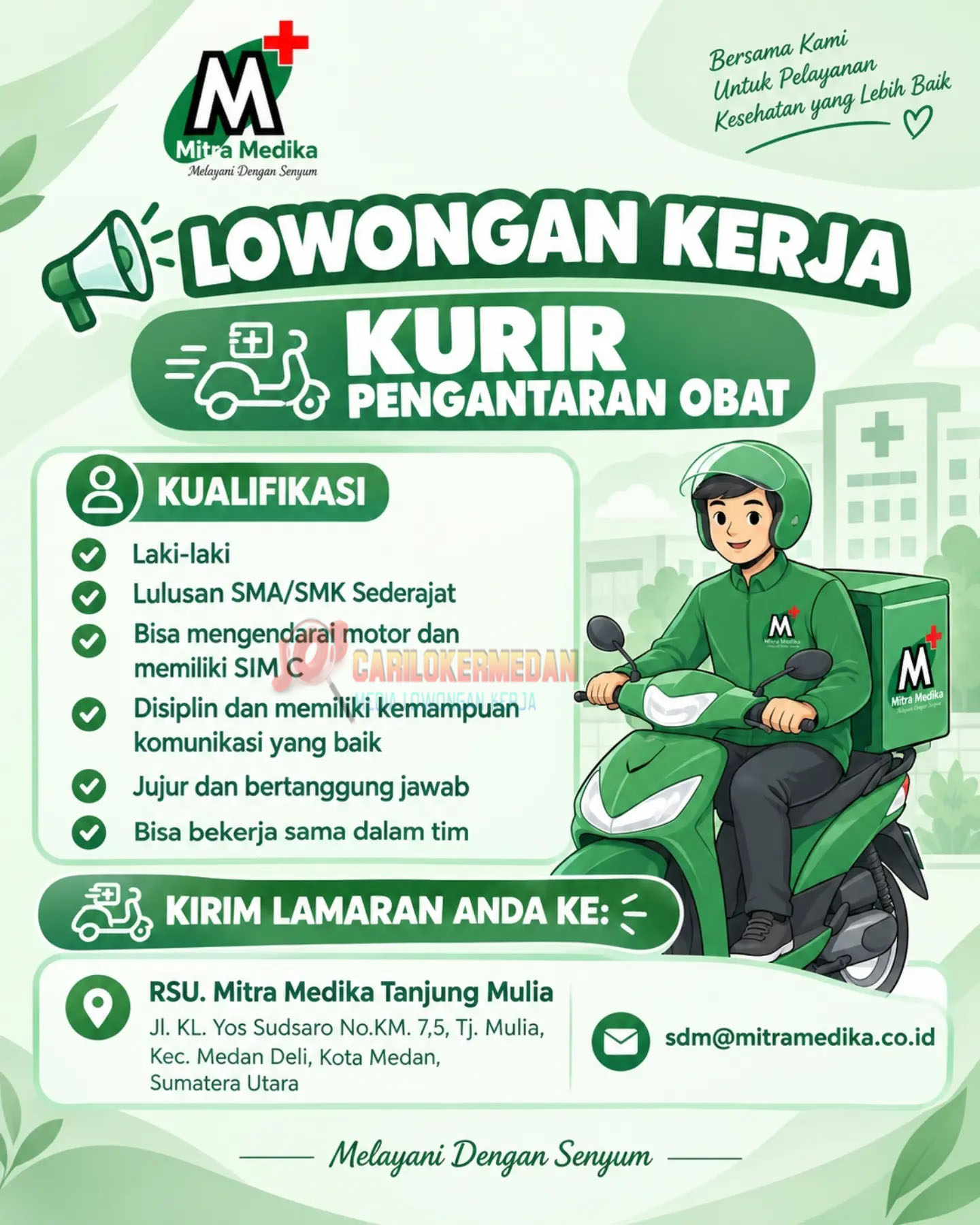 Loker SMA SMK Di RSU Mitra Medika Tanjung Mulia Medan Oktober 2026
