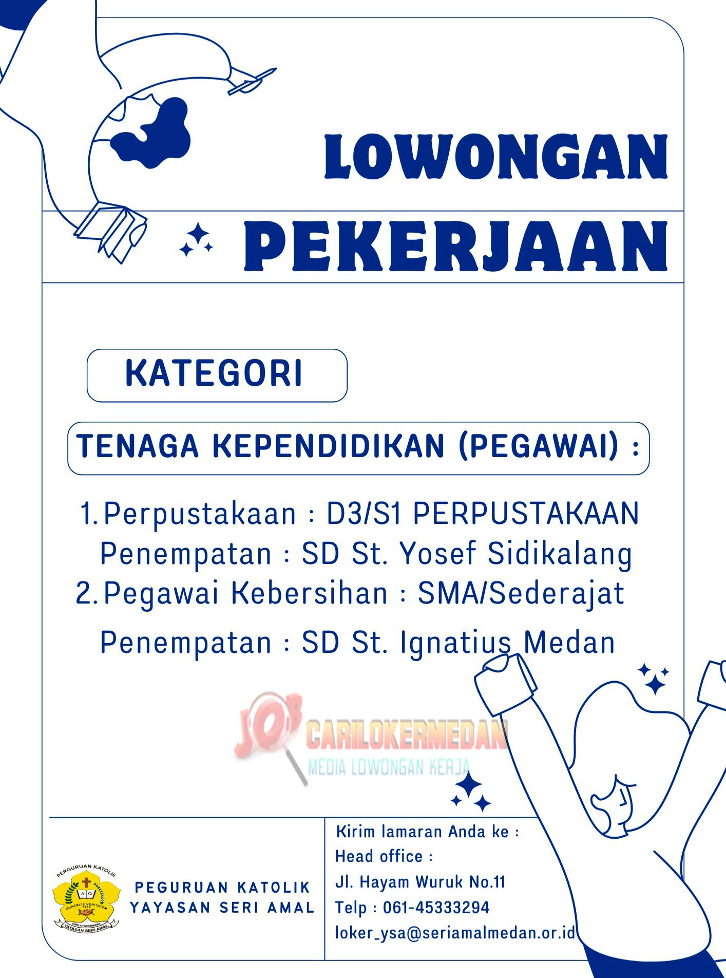 Loker SMA SMK Di Yayasan Seri Amal Medan Oktober 2026