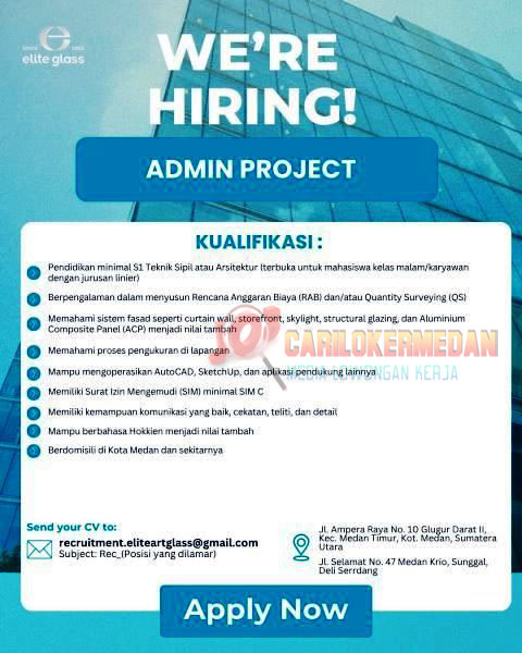 Loker Tamatan S1 Di PT. Era Lima Inti Jaya Medan Oktober 2026