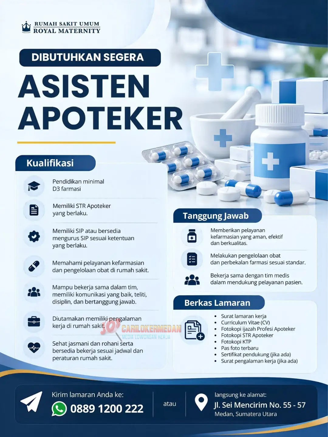 Lowongan Kerja D3 S1 Di RSU Royal Maternity Medan Oktober 2026