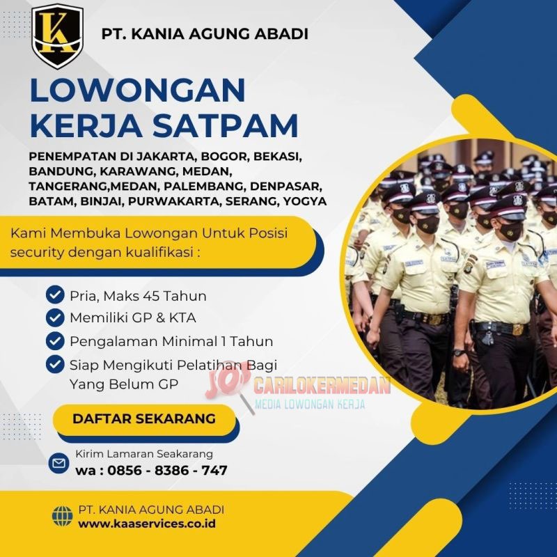 Lowongan Kerja Di PT Kania Agung Abadi Medan Oktober 2026