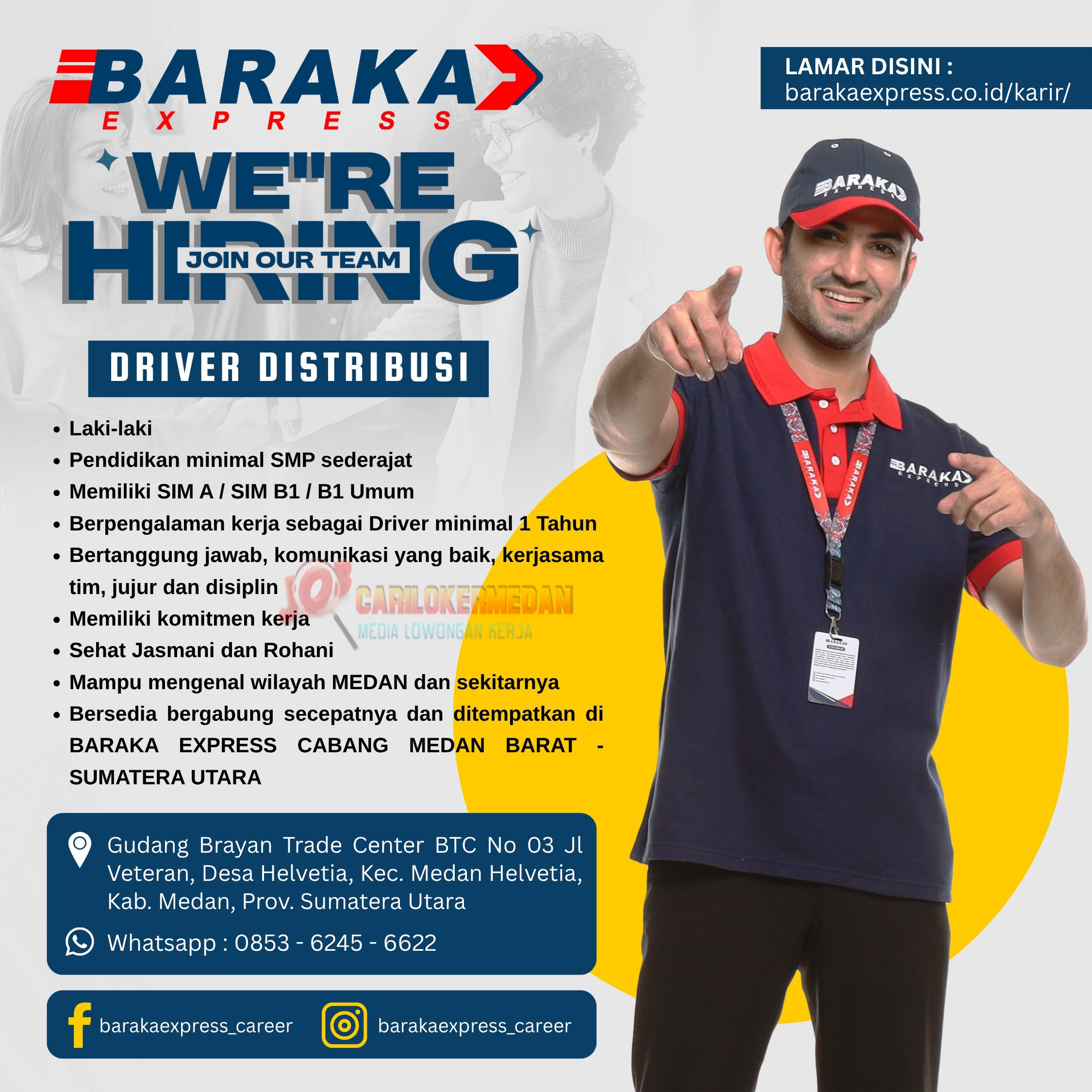 Lowongan kerja Di Baraka Express Medan Oktober 2026 1